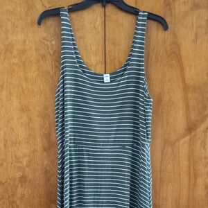 Old Navy sleeveless pinstriped green dress